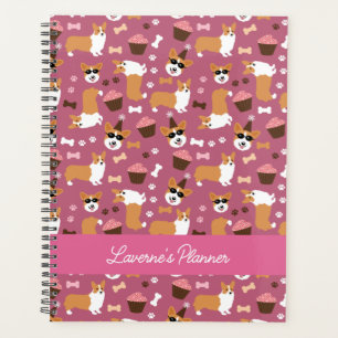 Corgis und Cupcakes Niedlich Funny Weekly Monthly Planer