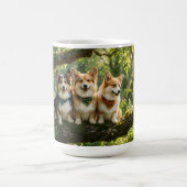 Corgis und Vogel Kaffeetasse (Mittel)