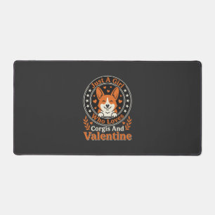 Corgis Valentins-Design für Mädchen, die Corgis li Schreibtischunterlage