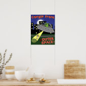 Corgis von Outer Space Poster (Küche)
