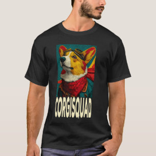 Corgisquad Lustige Retro-Corgi-Pilot-Hunde-Liebhab T-Shirt