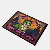 Corgistein Frohes Heul-o-weh Fußmatte (Schrägansicht)