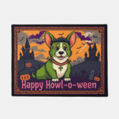 Corgistein Happy Howl-o-ween Fußmatte (Vorderseite)
