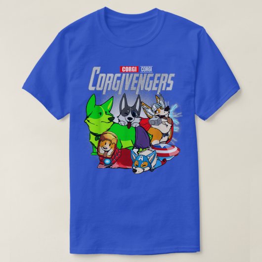 Corgivengers Funny Dog Corgi Geschenk T-Shirt (Design vorne)