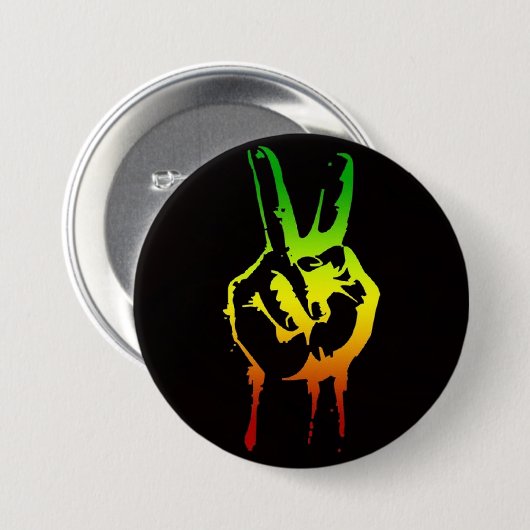 Cori Reith Rasta reggae Frieden Button (Vorne & Hinten)