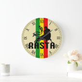 Cori Reith Rasta reggae Frieden Große Wanduhr (Zuhause)