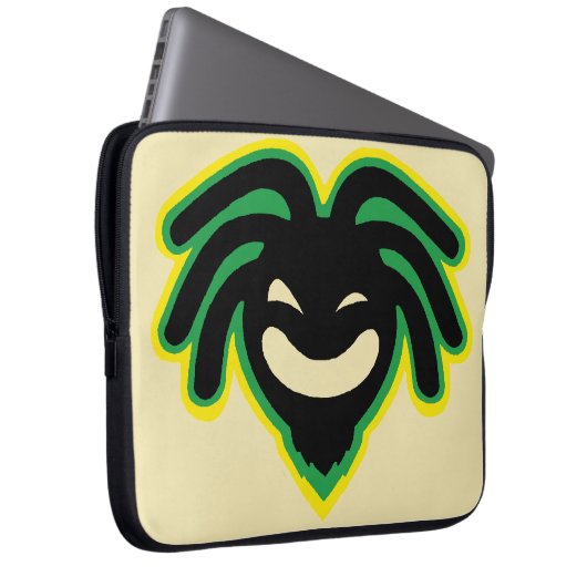 Cori Reith Rasta Reggae-Friedensgesicht Laptopschutzhülle (Vorne Rechts)