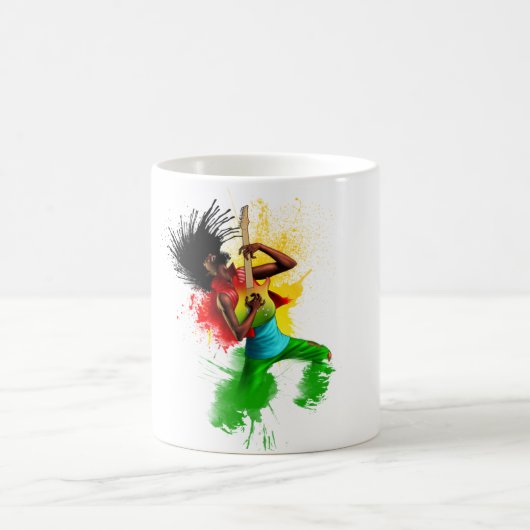 Cori Reith Rasta Reggae rasta Mann-Musik-Graffiti Kaffeetasse (Mittel)