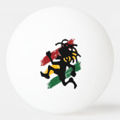 Cori Reith Rasta Reggae rasta Mannflagge Tischtennisball (Rückseite)