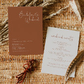 CORIANDER Bohemisch Burnt Orange Bachelorette Einladung