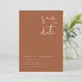 CORIANDER Bohemisch Burnt Orange Save the Date Einladung (Stehend Vorderseite)