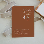 CORIANDER Bohemisch Burnt Orange Save the Date Einladung