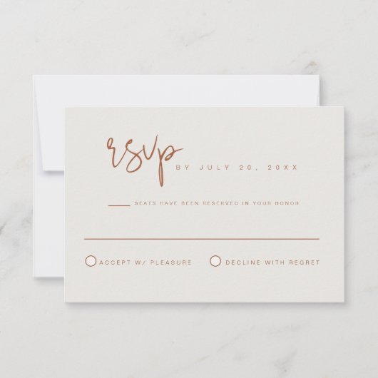 CORIANDER - Bohemisch Earth Tone Burnt Orange UAWG Einladung (Vorderseite)