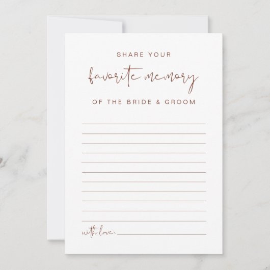 CORIANDER Bohemisch Rust Favorite Memory Game Einladung (Vorderseite)