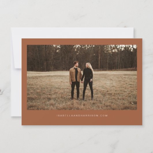 CORIANDER Bohemisch Terracotta Ändern Sie das Datu Einladung (Rückseite)