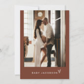 CORIANDER Bohemisch Terracotta Oh Baby Dusche Einladung (Rückseite)