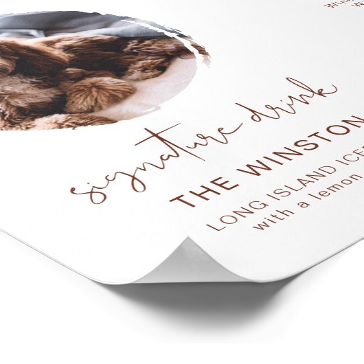 CORIANDER Boho 1 Foto Haustier Unterschrift Geträn Poster (Ecke)