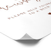 CORIANDER Boho A Baby brütet Bierschild Poster (Ecke)