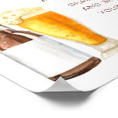 CORIANDER Boho Babydusche Vaters Beer Station Schi Poster (Ecke)