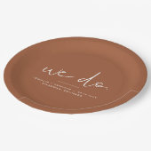 CORIANDER Boho Burnt Orange Rust Wedding Pappteller (Schrägansicht)