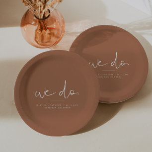 CORIANDER Boho Burnt Orange Rust Wedding Pappteller