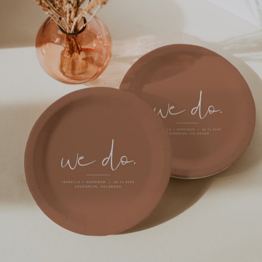 CORIANDER Boho Burnt Orange Rust Wedding Pappteller