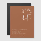 CORIANDER Boho Burnt Orange Save the Date Magnet (Vorne/Hinten)
