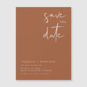 CORIANDER Boho Burnt Orange Save the Date Magnet (Vorderseite)