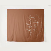 CORIANDER Boho Burnt Orange Wedding Foto Hintergru Wandteppich (Vorderseite (Horizontal))