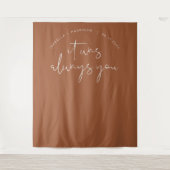 CORIANDER Boho Burnt Orange Wedding Foto Hintergru Wandteppich (Vorderseite)