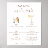 CORIANDER Boho Cocktail Signature Drink Bar Menu Poster (Vorne)