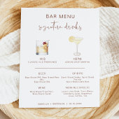CORIANDER Boho Cocktail Signature Drink Bar Menu Poster