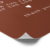 CORIANDER Boho reserviert für Familie des Bräutiga Poster (Ecke)