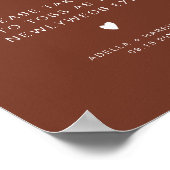 CORIANDER Boho Rust Confetti Toss Unterschrift Poster (Ecke)