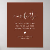 CORIANDER Boho Rust Confetti Toss Unterschrift Poster (Vorne)