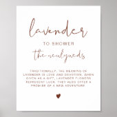 CORIANDER Boho Rust Lavender Toss Wedding Sign Poster (Vorne)