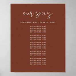 CORIANDER Boho Rust Wedding Song Texte Poster
