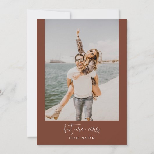 CORIANDER Boho Sie sagte Ja Modernes Brautparty Einladung (Rückseite)