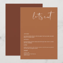 CORIANDER Boho Terracotta 12x18" essen wir Menü