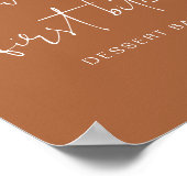 CORIANDER Boho Terracotta Dessert Bar Poster (Ecke)