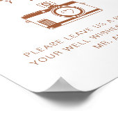 CORIANDER Boho Terracotta Foto Guest Book Sign Poster (Ecke)