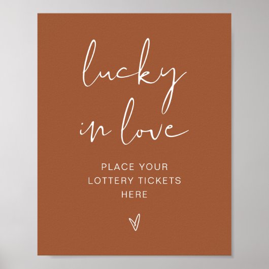 CORIANDER Boho Terracotta Lucky Liebe Signatur Poster (Vorne)