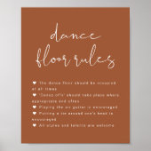 CORIANDER Boho Terracotta Tance Floor Rules Poster (Vorne)