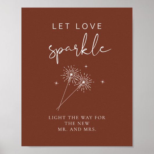 CORIANDER Boho Wedding Sparkler Poster abschicken (Vorne)