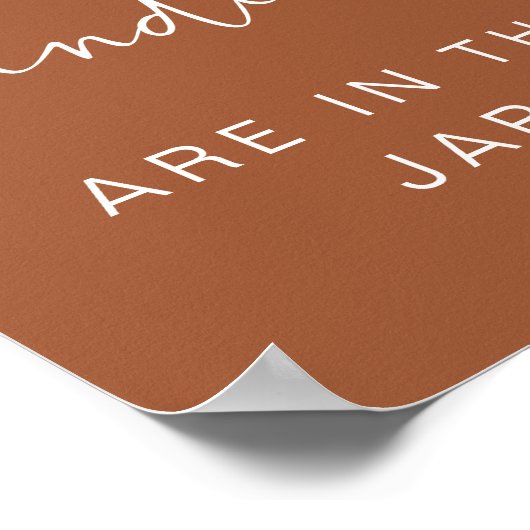 CORIANDER Boho Wie viele Candies Baby Duschgame Poster (Ecke)