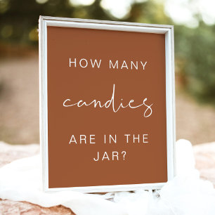 CORIANDER Boho Wie viele Candies Baby Duschgame Poster