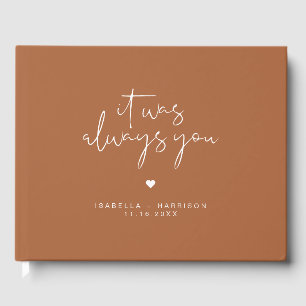 CORIANDER Burnt Orange Terracotta Wedding Gästebuch