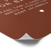 CORIANDER Rust Baby Dusche Gebete für Babysignatur Poster (Ecke)