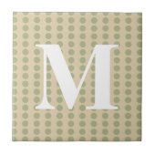 Coriander Spice Moods Punkte mit Monogramm Fliese (Vorderseite)