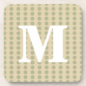 Coriander Spice Moods Punkte mit Monogramm Getränkeuntersetzer (Vorderseite)